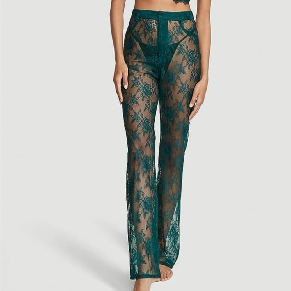 Victoria's Secret Teal Lace Pants